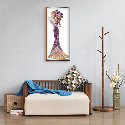 Dress Lady - Special Shaped Drill Diamond Paintng 30*60CM