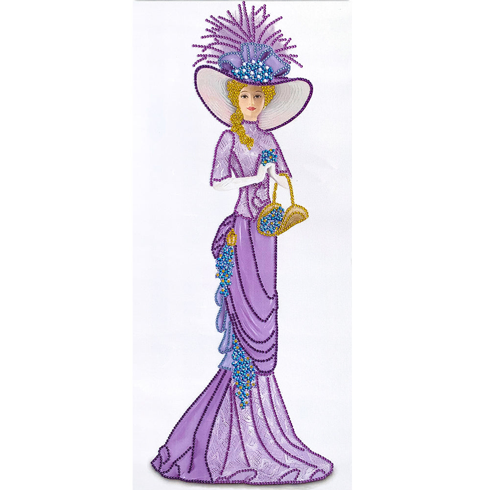 Dress Lady - Special Shaped Drill Diamond Paintng 30*60CM