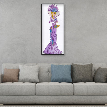 Dress Lady - Special Shaped Drill Diamond Paintng 30*60CM