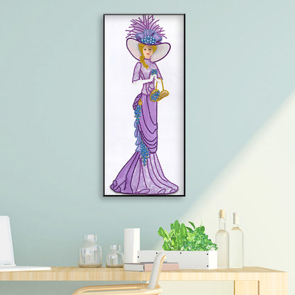 Dress Lady - Special Shaped Drill Diamond Paintng 30*60CM