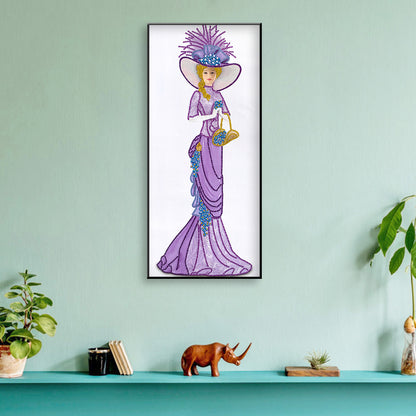 Dress Lady - Special Shaped Drill Diamond Paintng 30*60CM