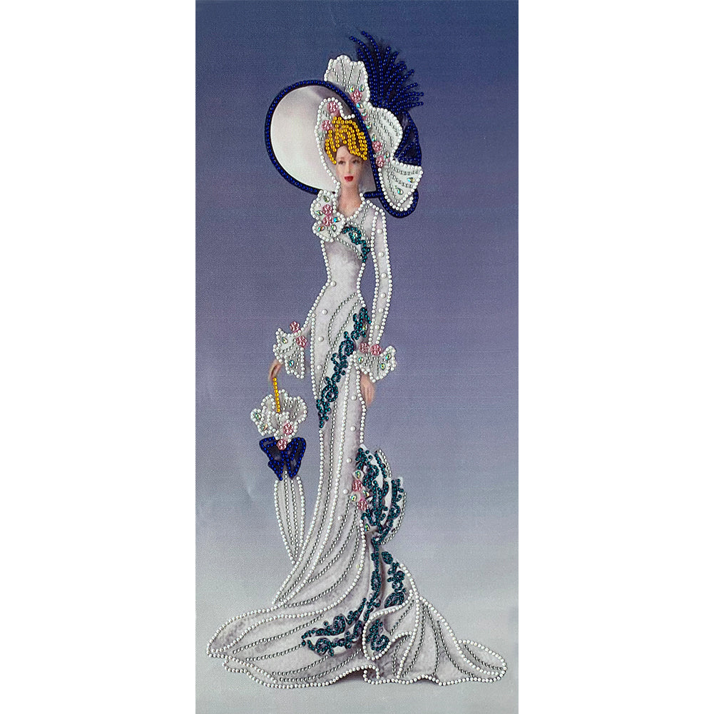 Dress Lady - Special Shaped Drill Diamond Paintng 30*60CM