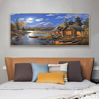 Riverside Lodge - Full Round Drill Diamond Painting 80*40CM