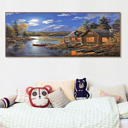 Riverside Lodge - Full Round Drill Diamond Painting 80*40CM