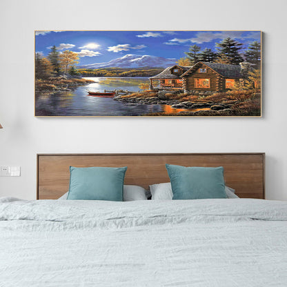 Riverside Lodge - Full Round Drill Diamond Painting 80*40CM