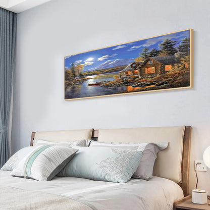 Riverside Lodge - Full Round Drill Diamond Painting 80*40CM