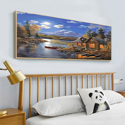 Riverside Lodge - Full Round Drill Diamond Painting 80*40CM