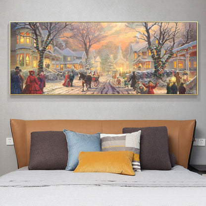 Winter Street - Full Round Drill Diamond Painting 80*40CM