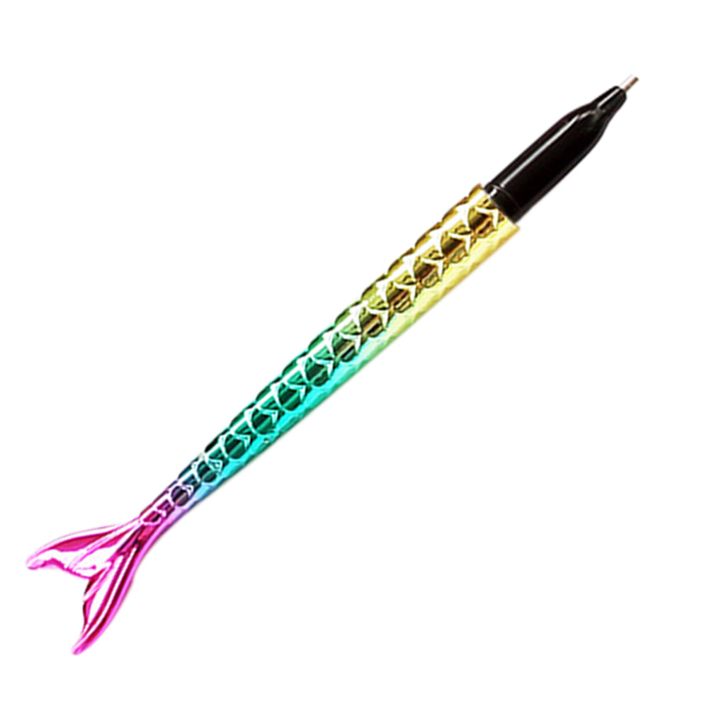 Point Drill Pen Diamond Painting DIY Fish Tail Rhinestone Craft Tool (Red)