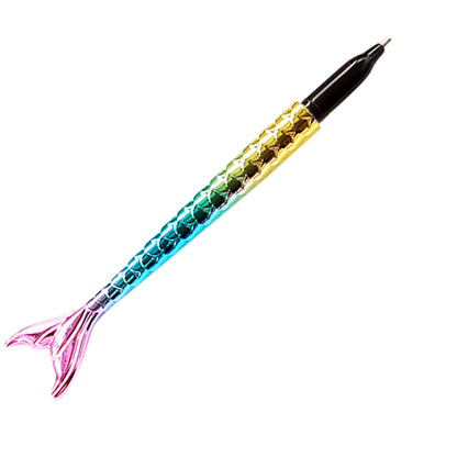 Point Drill Pen Diamond Painting DIY Fish Tail Rhinestone Craft Tool (Pink)