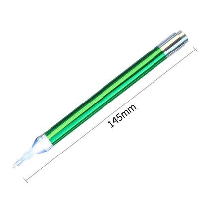 Battery Powered Lighted Point Drill Pen Diamond Painting DIY Tools (Green)