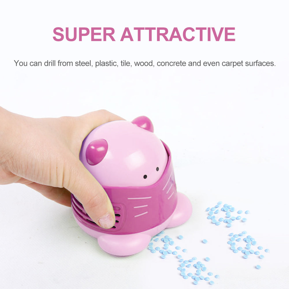Mini Diamond Painting Drill Desktop Vacuum Cleaner Cleaning Machine (Pink)