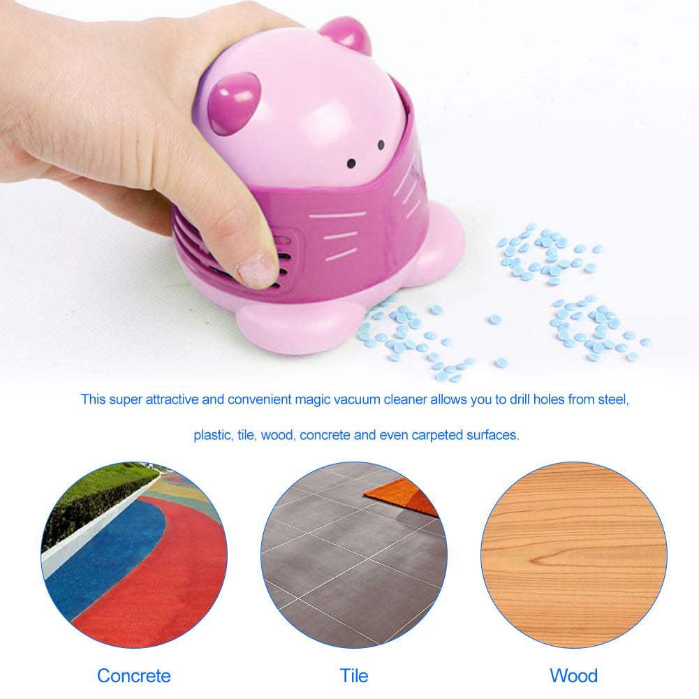 Mini Diamond Painting Drill Desktop Vacuum Cleaner Cleaning Machine (Pink)