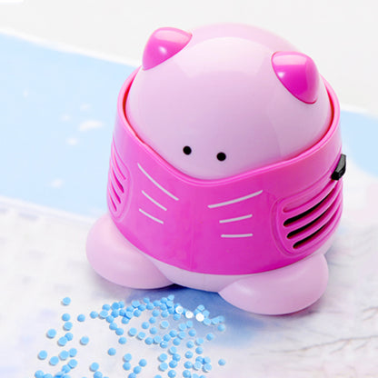 Mini Diamond Painting Drill Desktop Vacuum Cleaner Cleaning Machine (Pink)