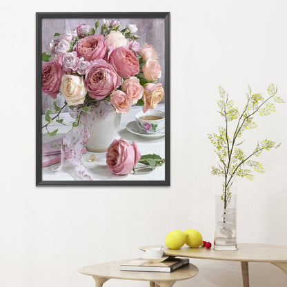 Flowers - 11CT Stamped Cross Stitch 30*40CM