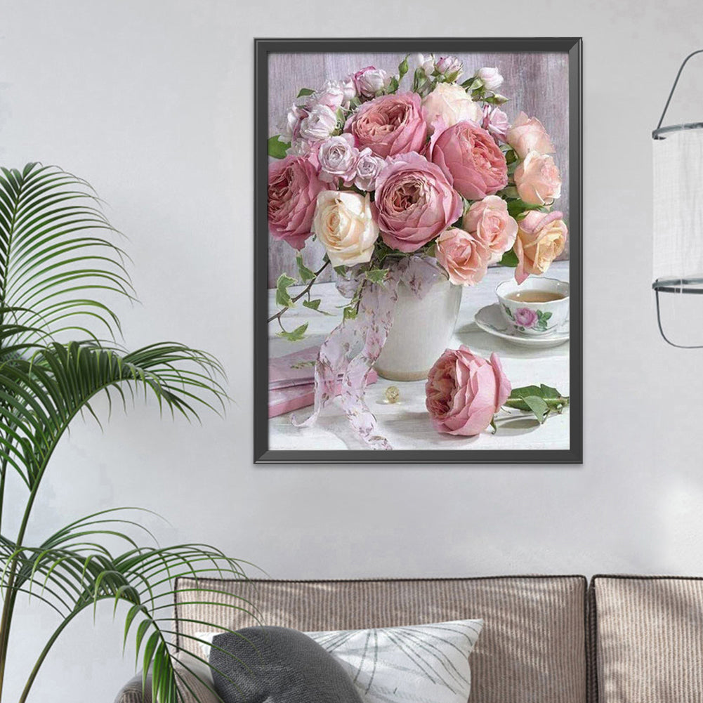 Flowers - 11CT Stamped Cross Stitch 30*40CM
