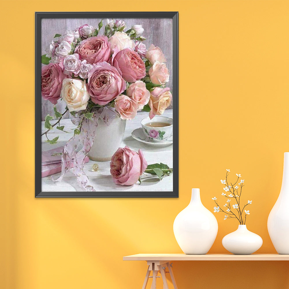 Flowers - 11CT Stamped Cross Stitch 30*40CM