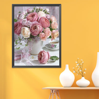 Flowers - 11CT Stamped Cross Stitch 30*40CM