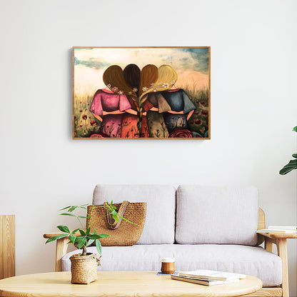 Girls Poster - Full Round Drill Diamond Painting 40*30CM