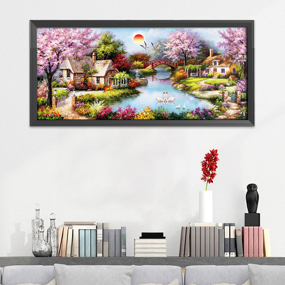 Garden - 11CT Stamped Cross Stitch 100*43CM