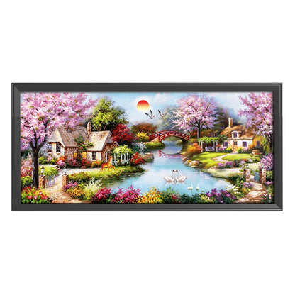 Garden - 11CT Stamped Cross Stitch 100*43CM