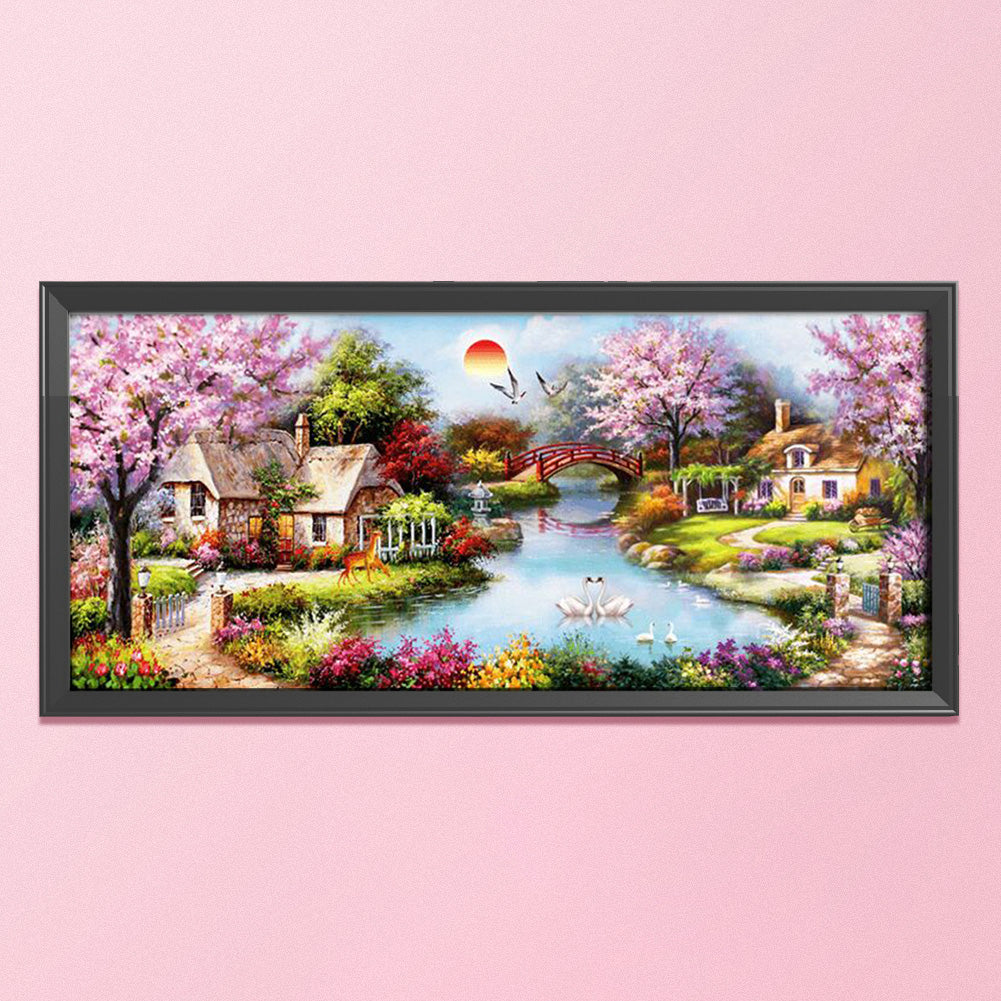 Garden - 11CT Stamped Cross Stitch 100*43CM