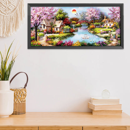 Garden - 11CT Stamped Cross Stitch 100*43CM
