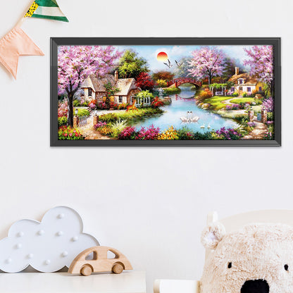 Garden - 11CT Stamped Cross Stitch 100*43CM
