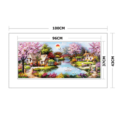 Garden - 11CT Stamped Cross Stitch 100*43CM