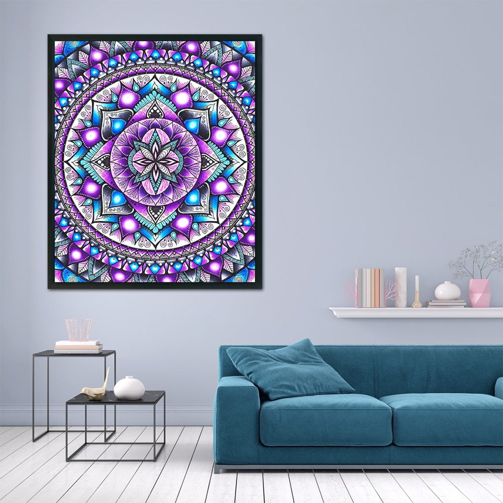 Mandala Flower - 11CT Stamped Cross Stitch 40*48CM