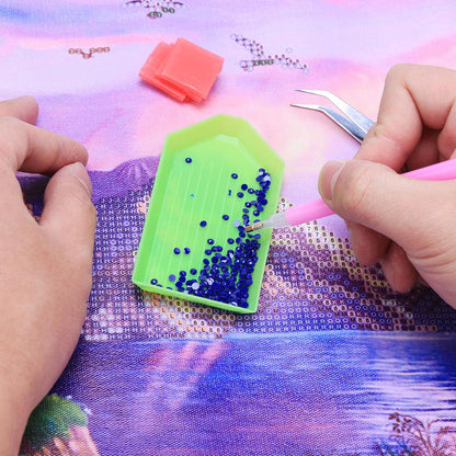 Elbow Point Drill Pen Clay Tray Box 5D Diamond Painting Tool Accessory Kit