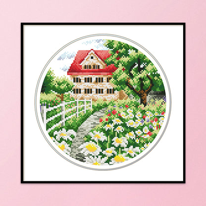 Garden - 11CT Stamped Cross Stitch 35*35CM