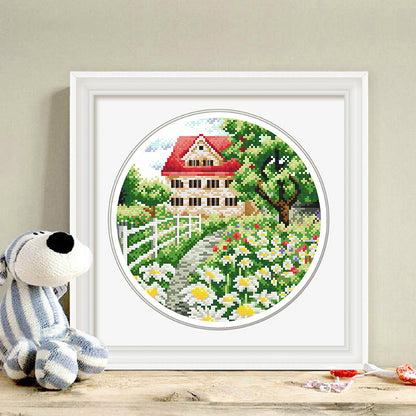 Garden - 11CT Stamped Cross Stitch 35*35CM