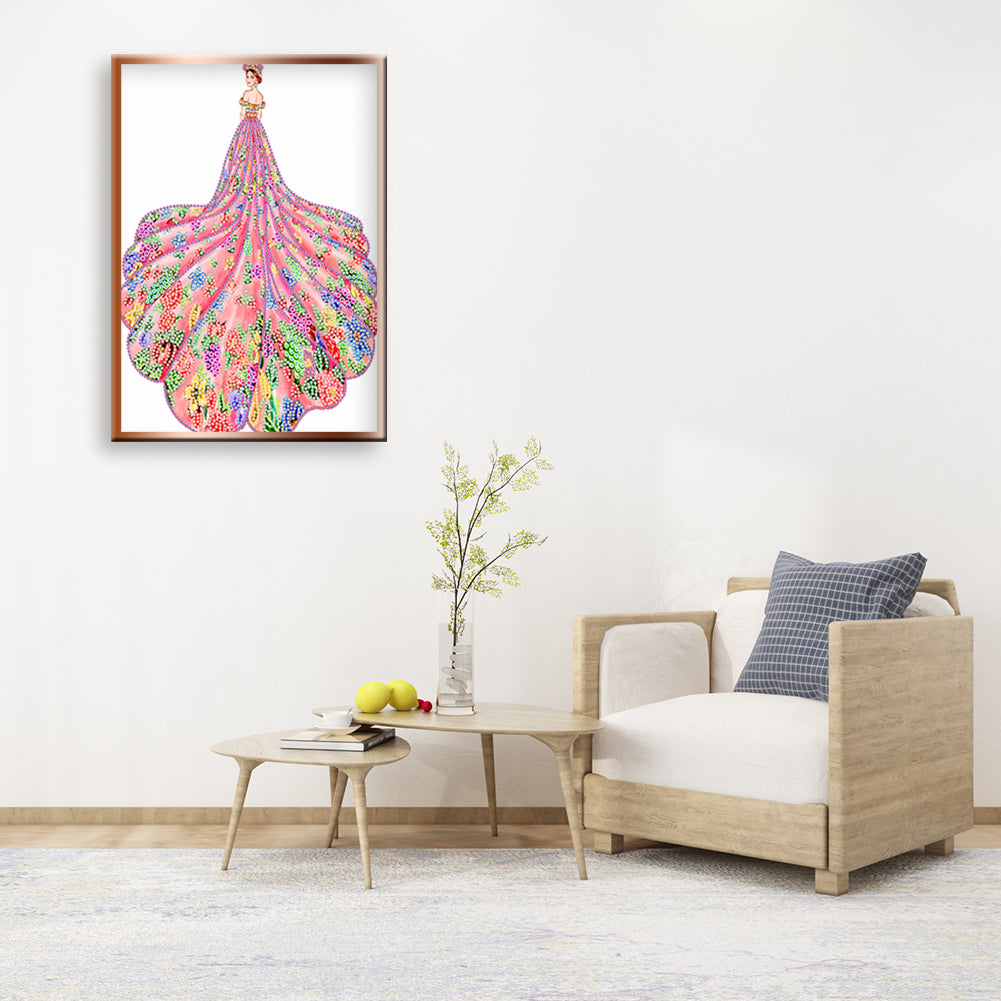 Girl - Special Shaped Drill Diamond Paintng 30*40CM