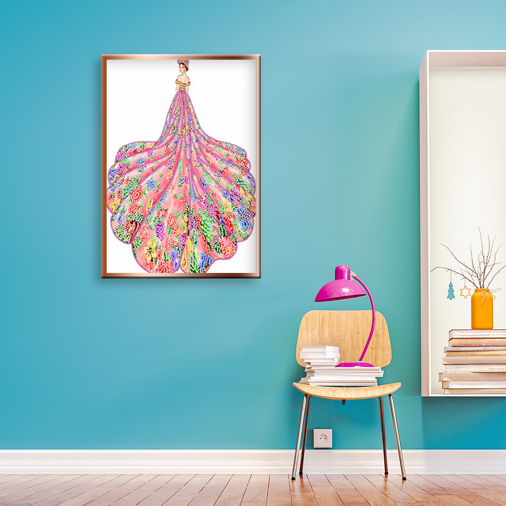 Girl - Special Shaped Drill Diamond Paintng 30*40CM