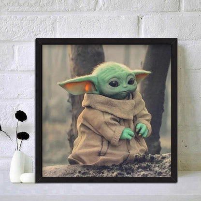Cartoon Yoda - Full Round Drill Diamond Painting 30*30CM