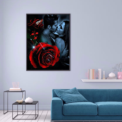 Rose Lover - Full Round Drill Diamond Painting 30*40CM