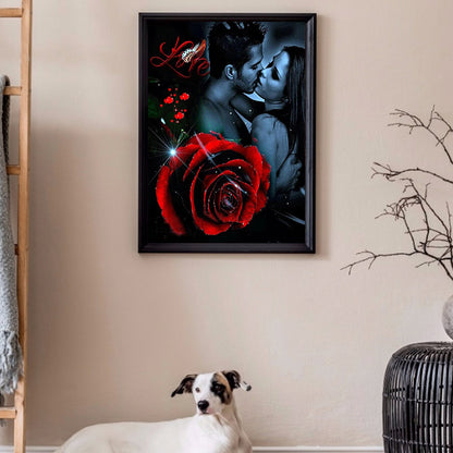 Rose Lover - Full Round Drill Diamond Painting 30*40CM