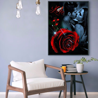 Rose Lover - Full Round Drill Diamond Painting 30*40CM