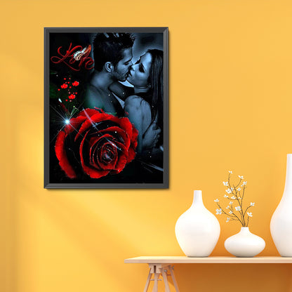 Rose Lover - Full Round Drill Diamond Painting 30*40CM