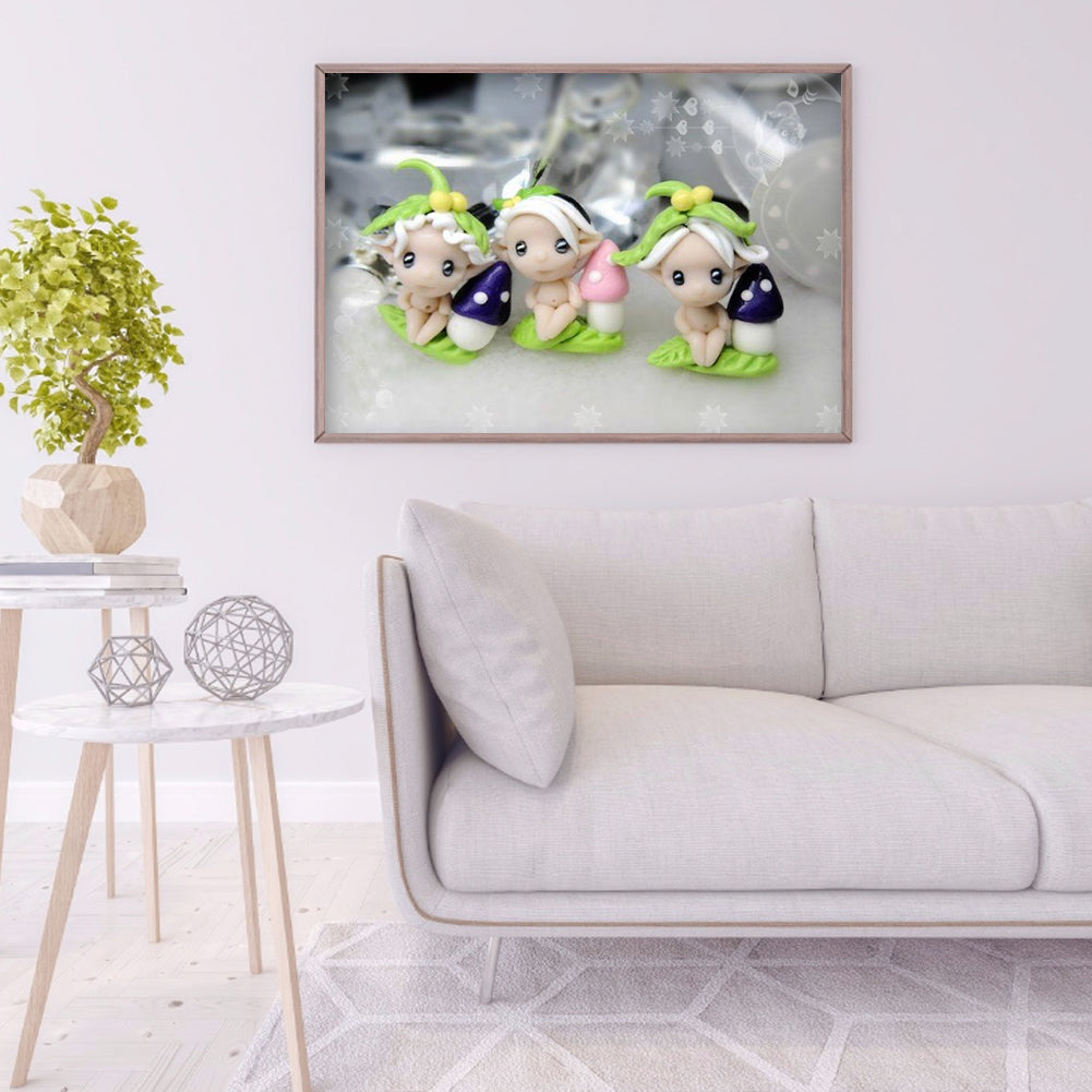 Cartoon Dolls - Full Round Drill Diamond Painting 40*30CM
