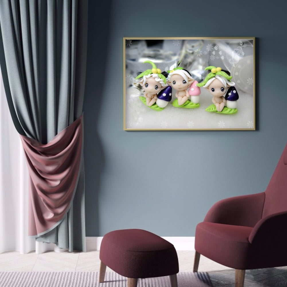 Cartoon Dolls - Full Round Drill Diamond Painting 40*30CM