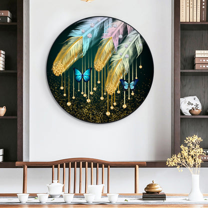 Butterfly Feather - Full Round Drill Diamond Painting 50*50CM