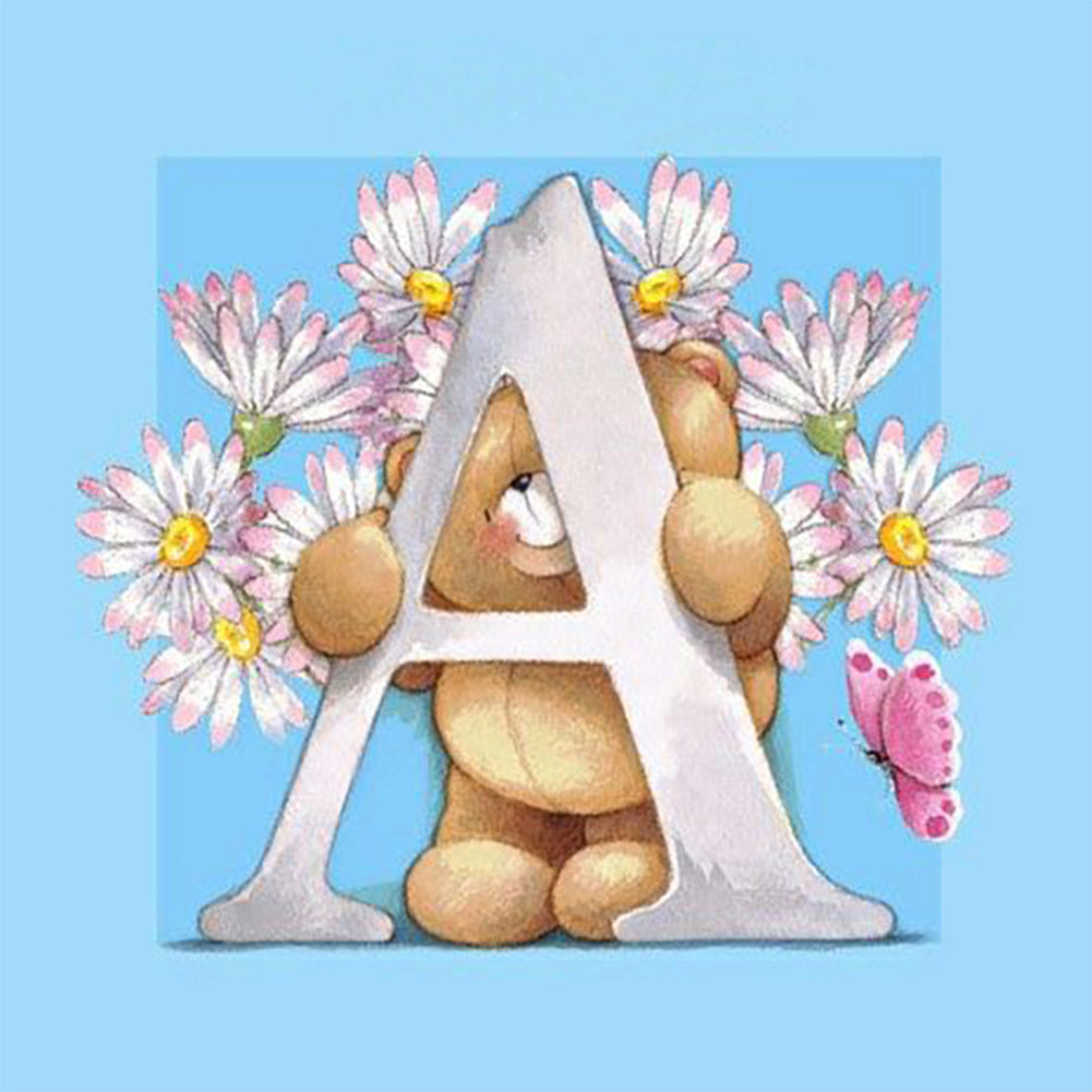 Cartoon Bear - Full Round Drill Diamond Painting 30*30CM