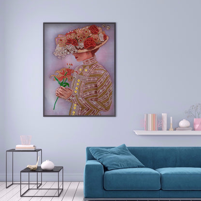 Lady - Special Shaped Drill Diamond Paintng 30*40CM