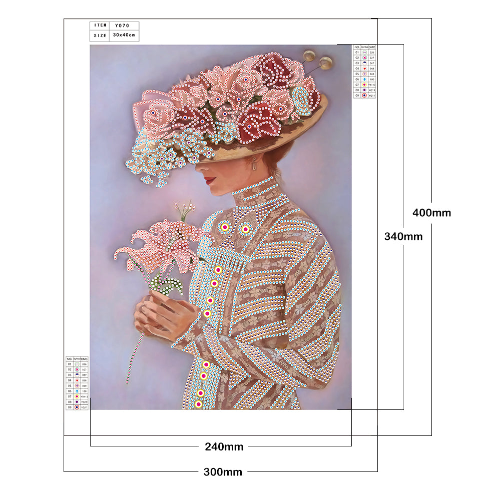 Lady - Special Shaped Drill Diamond Paintng 30*40CM