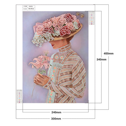 Lady - Special Shaped Drill Diamond Paintng 30*40CM