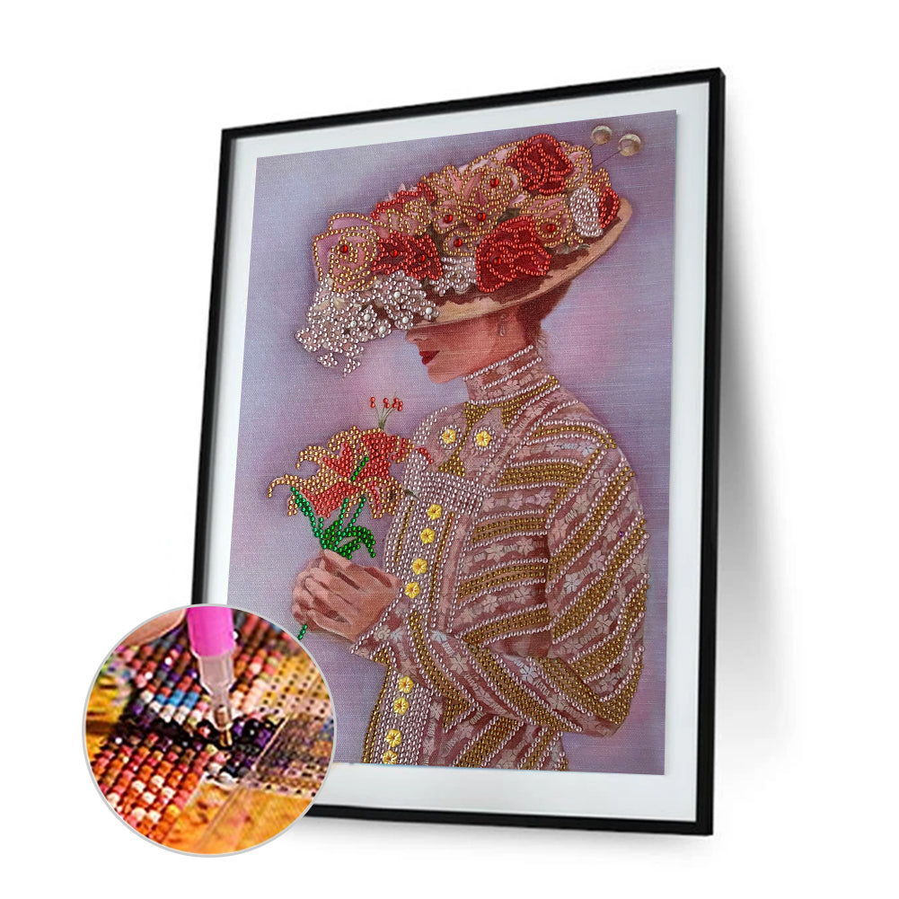 Lady - Special Shaped Drill Diamond Paintng 30*40CM