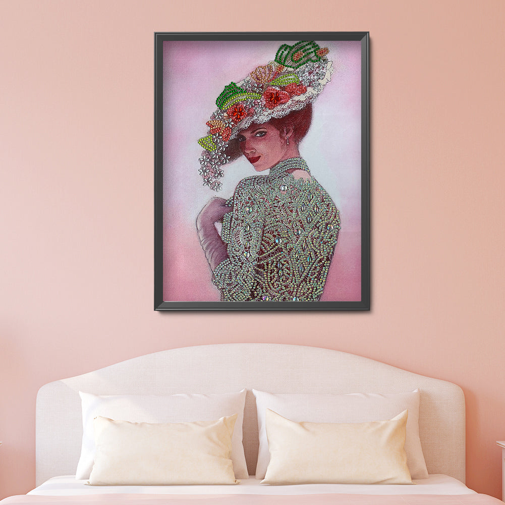 Lady - Special Shaped Drill Diamond Paintng 30*40CM