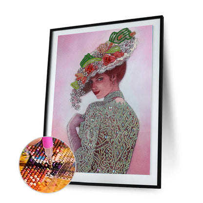 Lady - Special Shaped Drill Diamond Paintng 30*40CM